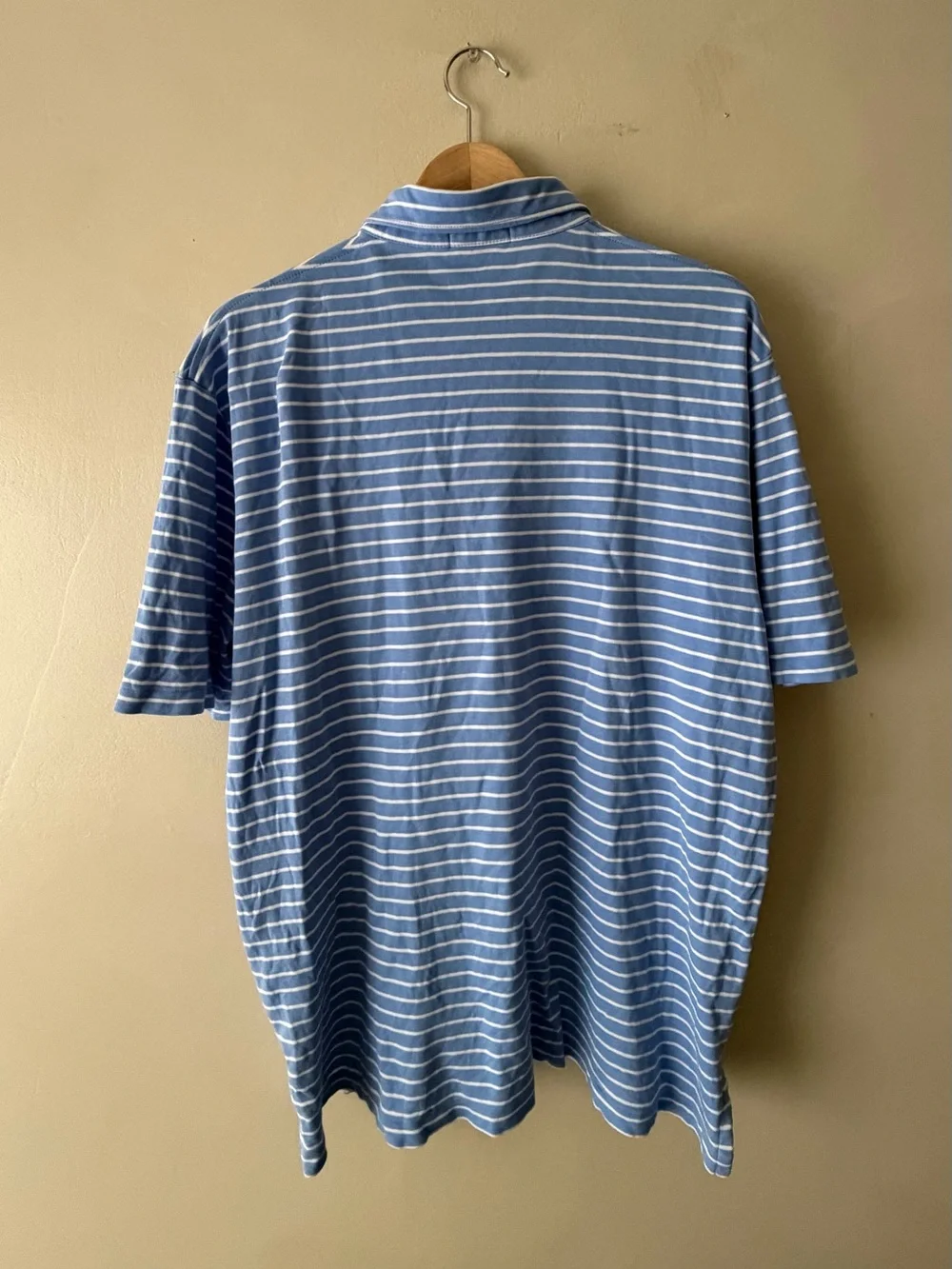 Polo by Ralph Lauren Blue & White Striped Polo Shirt XL 787